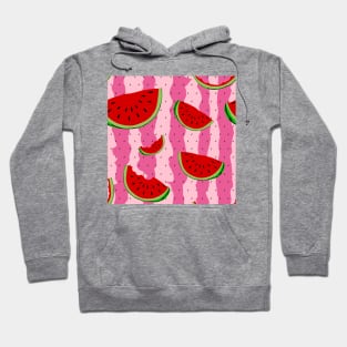 Watermelons with a Pink Background Hoodie